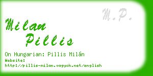 milan pillis business card