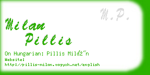 milan pillis business card